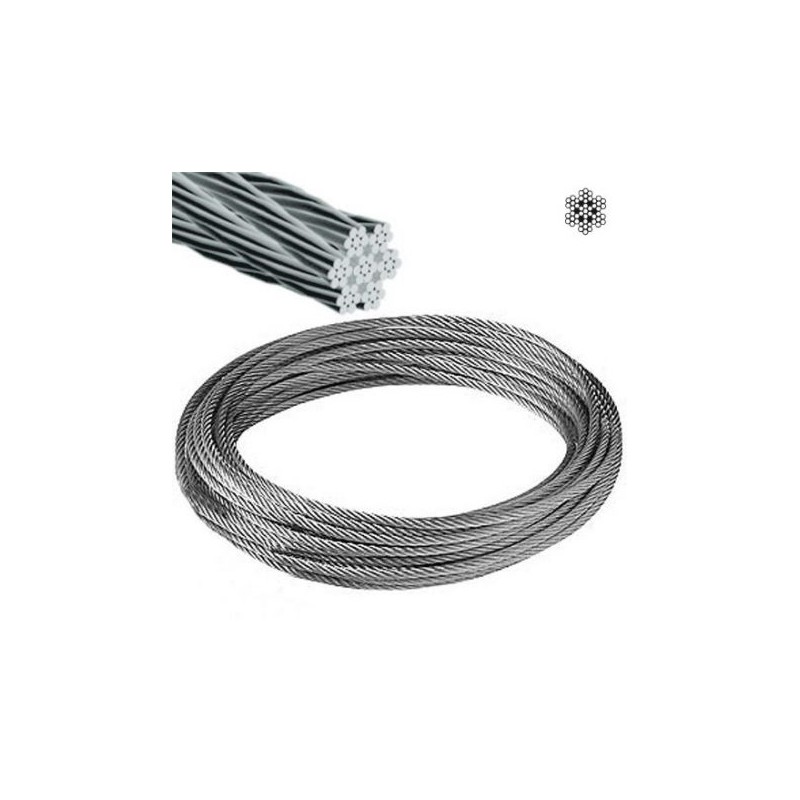 Cable acero galvanizado 6x7+1 1770N/mm2  Cable de 6 co