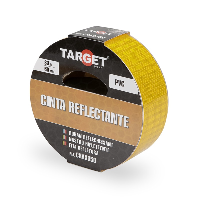 CINTA REFLECTANTE AMARILLA 33MX50MM IPT